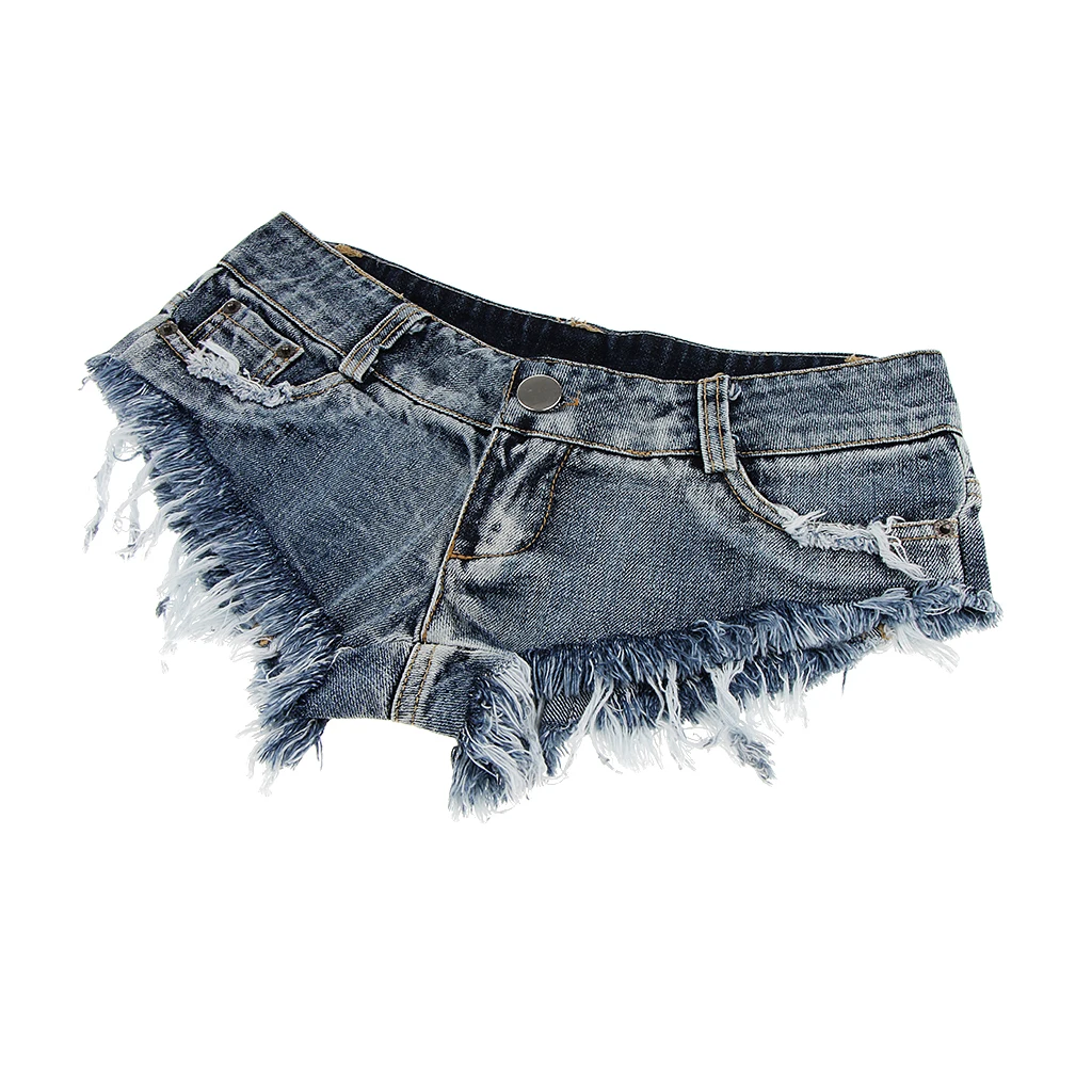 Low Waist Shorts Mini Hot Pants Jeans Pole Dance Thong Bar Shorts Micro Sports Denim Beach Casual Lady