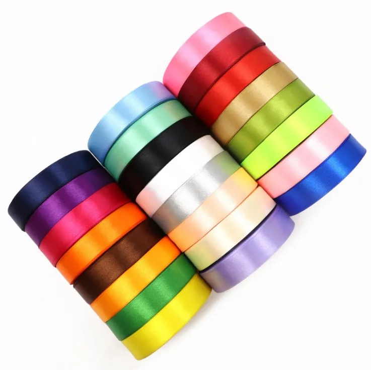 

25Yards/Roll 20mm Silk Satin Ribbons Handmade Crafts Materials Gift Wrap DIY For Kids Hairbands Wedding Party Christmas Supplies