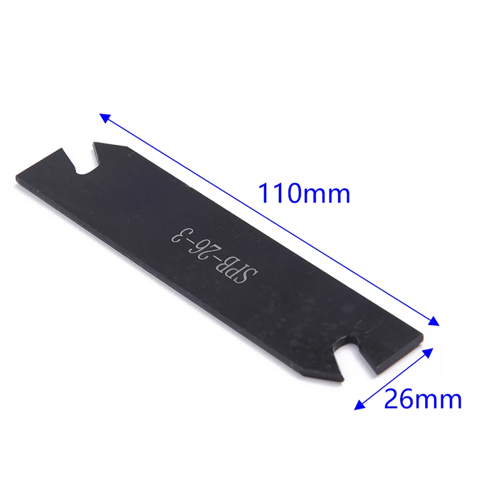 SPB26-3 26mm Cut-Off Tool Holder + 10pcs GTN-3 Inserts - Parting Grooving Tool For Steel Semi-Finishing, Coated Carbide Blades