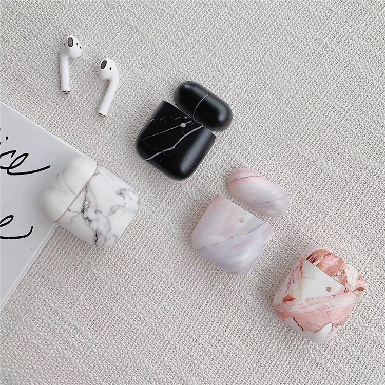 

Colorful Fashion Marble wireless For iPhone airpods 1 2 For iPhone headset Case Soft TPU Matte Cover Case
