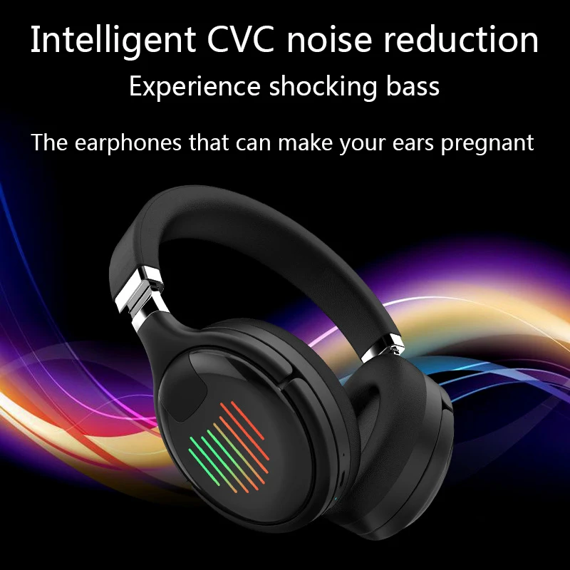 True 3D стерео Bluetooth гарнитура складные беспроводные Игровые наушники с микрофоном FM TF карты наушники с шумоподавлением