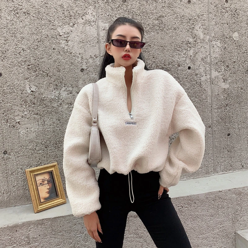 white baggy crop top