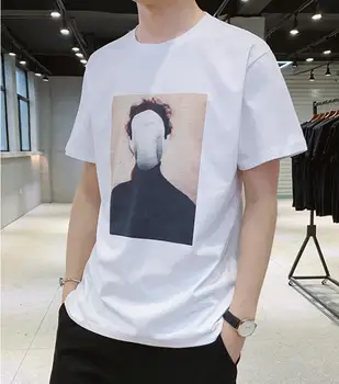 

ZNG 2020 New Hot spring summer men's short-sleeved T-shirt men Solid color tops round neck cotton T-shirt Casual solid