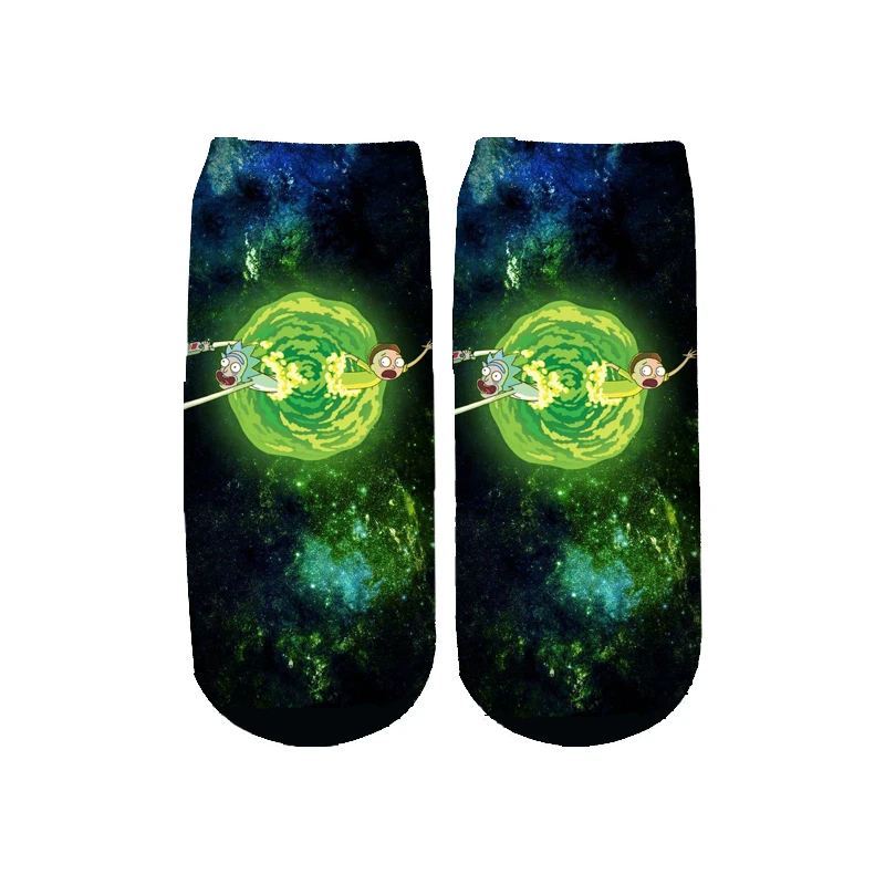22 Новейшие Rick and Morty 3D печатных мультфильм милые короткие носки для мужчин женщин harajuku корейские носки RS-005 - Цвет: 22