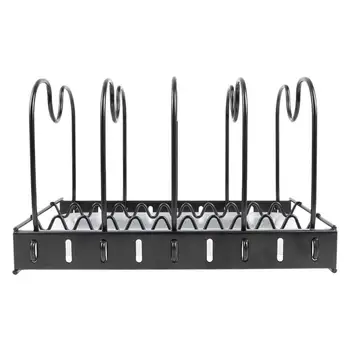 

28x18cm Dish Drain Rack Detachable Wrought Iron Kitchen Dish Pot Lid Drying Rack Drainer Dryer Tray Tableware Holder Organizer