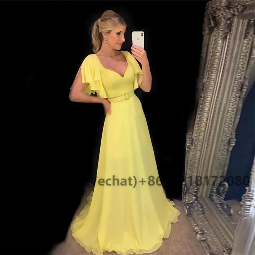 2020_Elegant_Wedding_Party_Dress_V_Neck_Prom_Dress_A_Line_Yellow_Cap_Sleeve_Floor_Length_1024x1024.webp