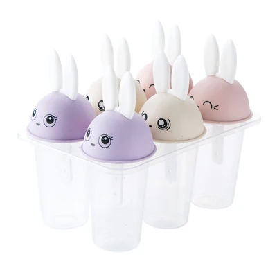 Rabbit ERMAKOVA лоток для мороженого формы для мороженого многоразовые поп-формы DIY замороженное Мороженое Поп-формы пластиковый держатель для мороженого лоток - Цвет: Rabbit