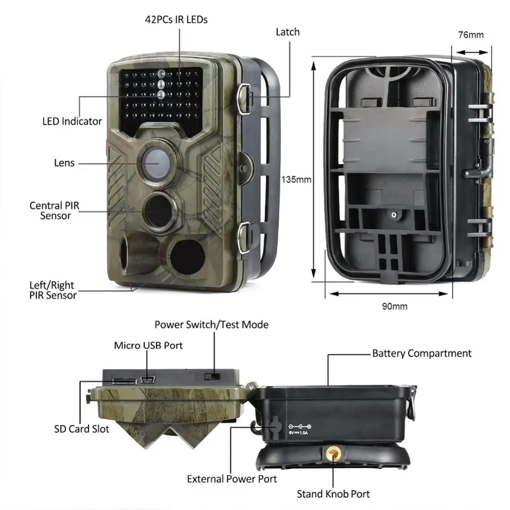 HC-800A камера 12MP 1080P 850nm Nachtzicht водонепроницаемый видеорегистратор камера для фермы безопасности Surveillan