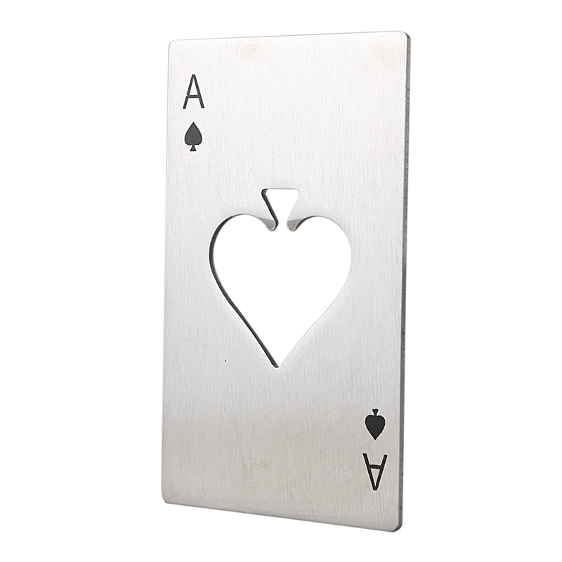 

Playing Card Ace of Spades Poker Bar Tool Soda Stainless Steal Beer Bottle Cap Opener