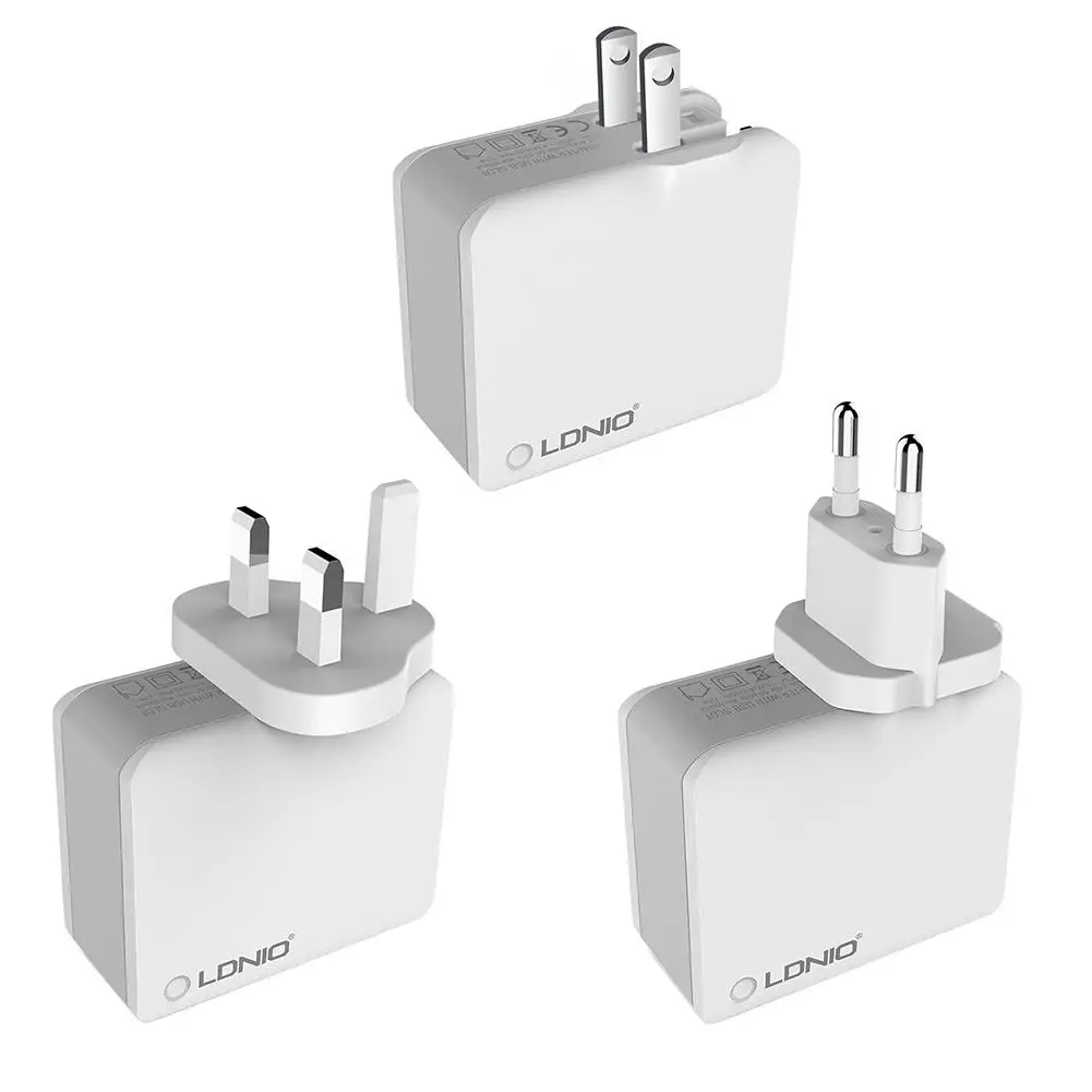 Для LDNIO адениума A4403 5 V/4.4A 22W 4-Порты и разъёмы универсальное USB Сетевое зарядное Зарядное устройство Быстрая зарядка DC адаптер питания AC DC Зарядное устройство