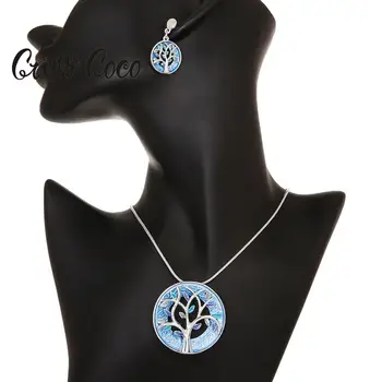 

Cring Coco New Designer Tree of Live Pendants Necklaces Trendy Snake Chain Choker Jewelry for Women Party Daily Life Necklace