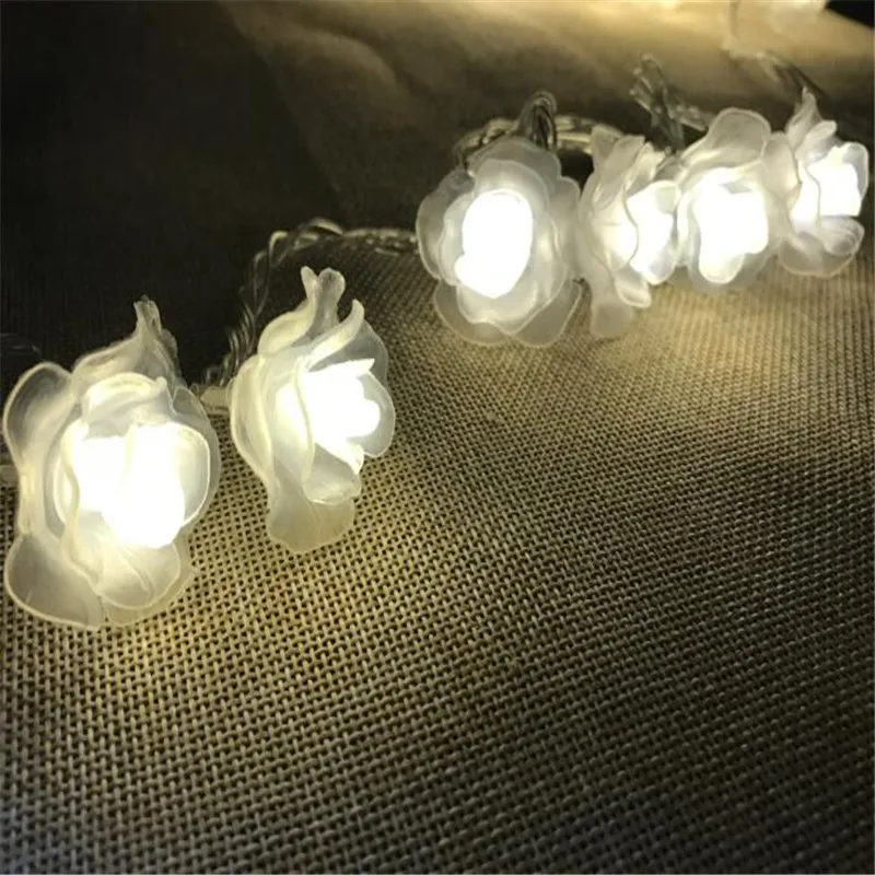

Fairy Rose 1.5M 10LED String Lighting Bookcase nightlight Valentine' Day Flower flasher Warm White Party Wedding Christmas Decor