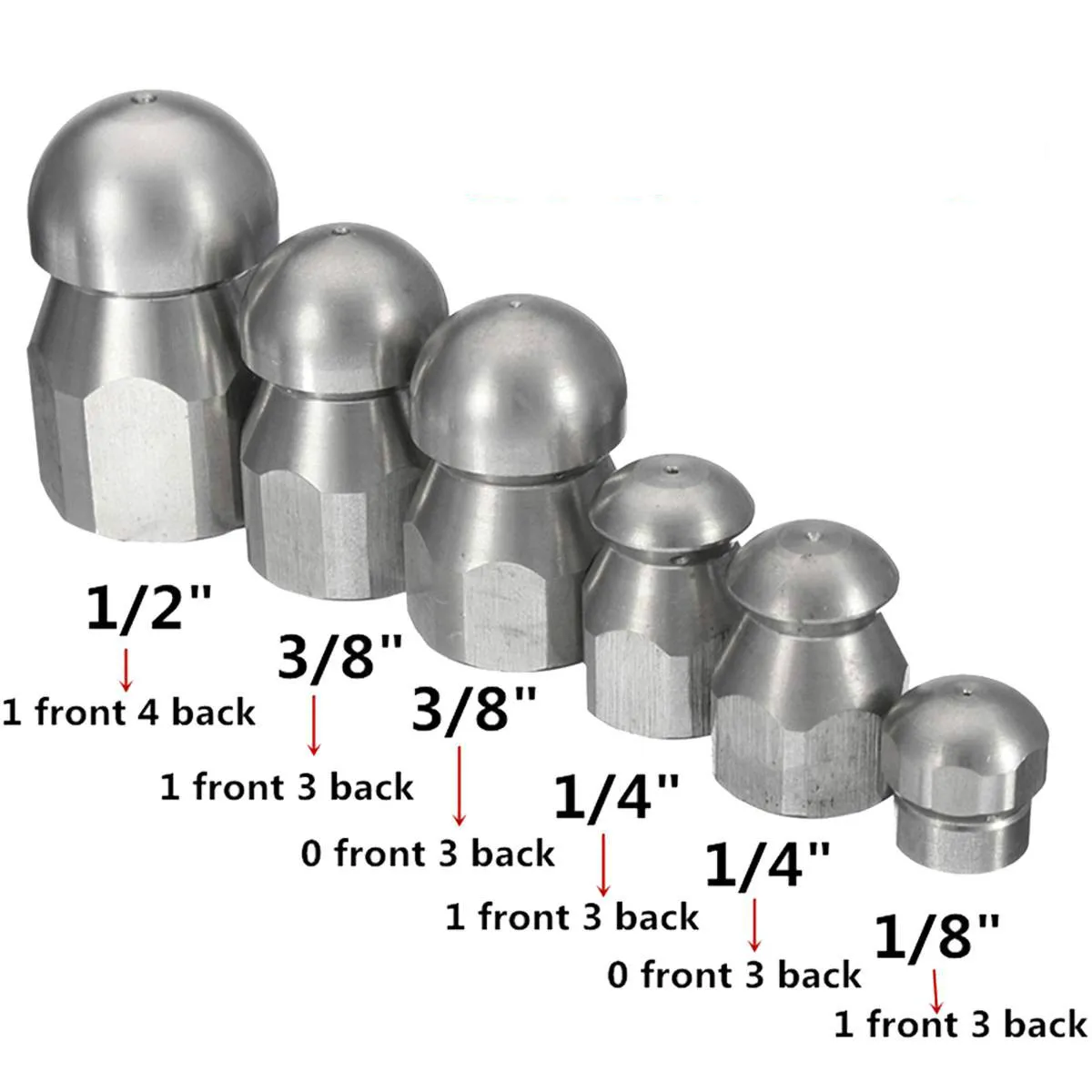 3/8 &quot1/8&quot 1/4 &quot1/2&quot Давление шайба чистый Jetter насадка для товары домашнего сада