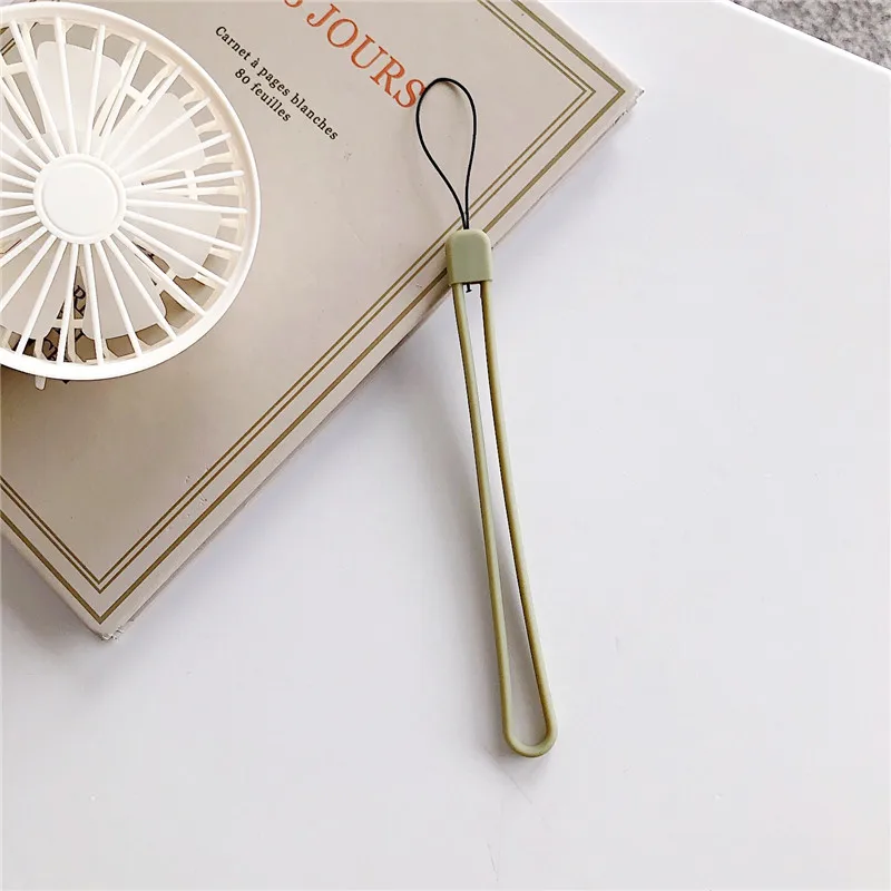 Olive Green 10 шт Мягкий резиновый силиконовый ремешок на запястье для ключей мобильный телефон ремешок с подвеской для iPhone samsung huawei палец кольцо кулон - Цвет: Olive Green