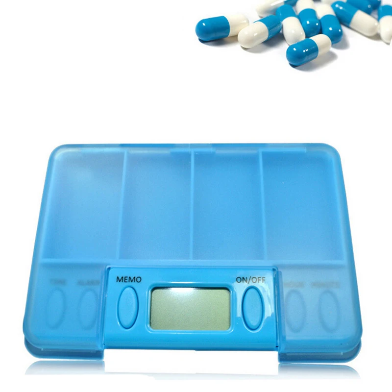 Портативный мини-будильник с напоминанием о таблетках, таймер, Электронная коробка, органайзер, светодиодный дисплей, будильник, напоминание, маленький аптечка