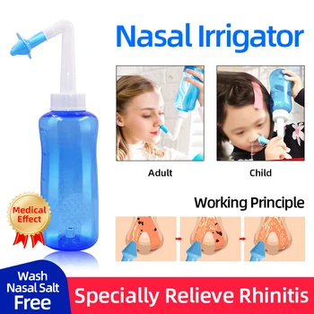 

300ML 500ML Nasal Wash Cleaner Adults Children Nose Cleaner Allergic Rhinitis Cleans Tools Nasal Washer Adults Children Care