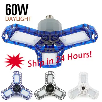 

40W E27 LED Garage Light Bulb Deformable Ceiling Fixture LightShop Workshop Lamp