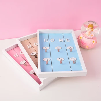

1pcs Key Storage Boxes Wooden Wall Mounted Key Holder Wall Hanging Ornaments Home Decoration Supplies Wall Key Hook 20*30cm