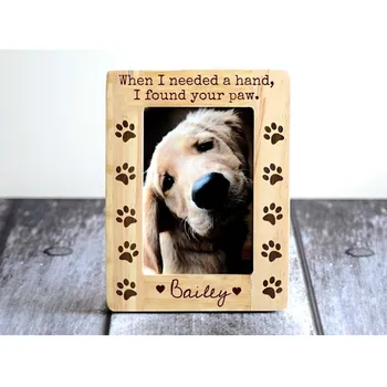 

Pet Loss Frame personalized engraved dog cat photo frames, laser cut Pet Memorial picture frame, Pet Sympathy Gift, Home Decor