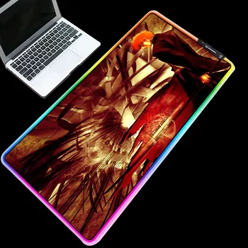 

Exquisite RGB large size table mat Bleach series cool pattern mouse pad LED lighting lighting game non-slip keyboard pad