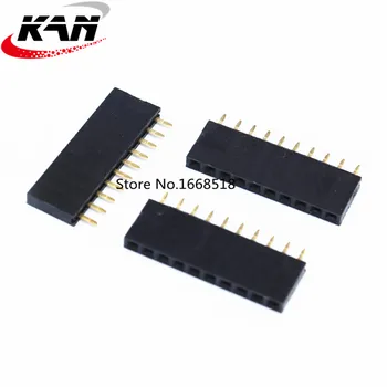 

20PCS 1x10 Single Row 10 Pins PCB Socket Female Header 2.54MM 1*10P