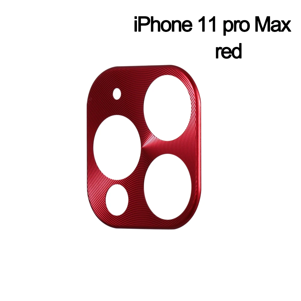 7 цветов, металлический защитный чехол для объектива камеры, защитное кольцо для iPhone 11 11 Pro Max, алюминиевый сплав - Цвет: red