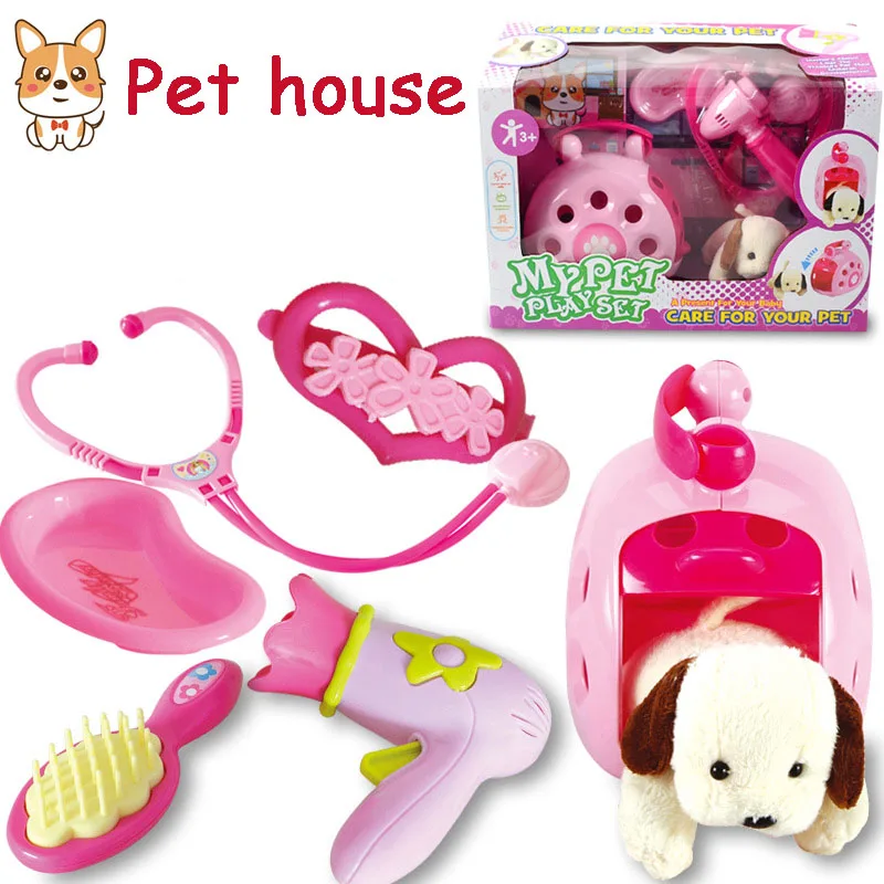 

Learning Feeding Pet Carrier Role Play Puppy Fun Toy Gift Simulation Feeding Pet Toys Kid Play Children's Puzzle House