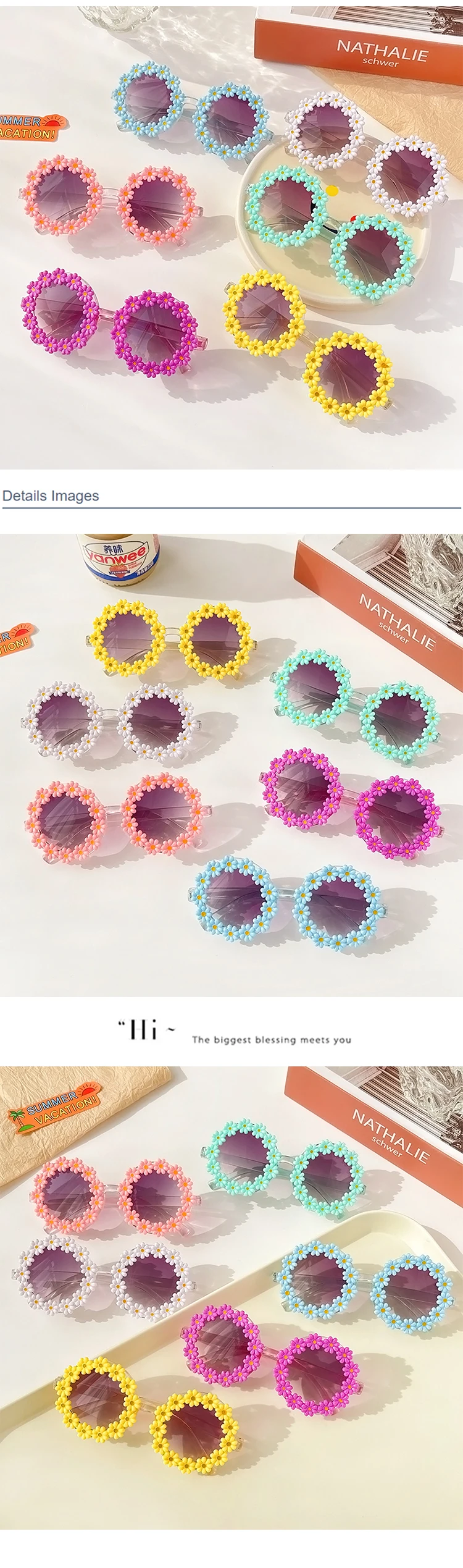 New Kids Sunglasses Children Round Flower Sunglasses Girls Boys Baby Sport Shades Glasses UV400 Outdoor Sun Protection Eyewear