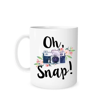 

Oh Snap Camera Coffee tea Mug Gift for Photographer Photography Photo Editing Cup Christmas birthday retirement Present gift