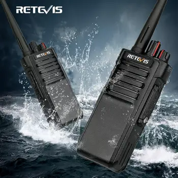 

Powerful Walkie Talkie Waterproof RETEVIS RT29 2PCS UHF / VHF Long Range Two way Radio Transceiver for farm Factory Warehouse