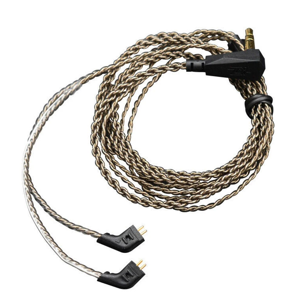 

Plated Wire Practical 0.75mm 2 Pin Dedicated Replacement Earphones Cable Upgrade Stable Sound L Plug Audio Copper For KZ ZS5 6
