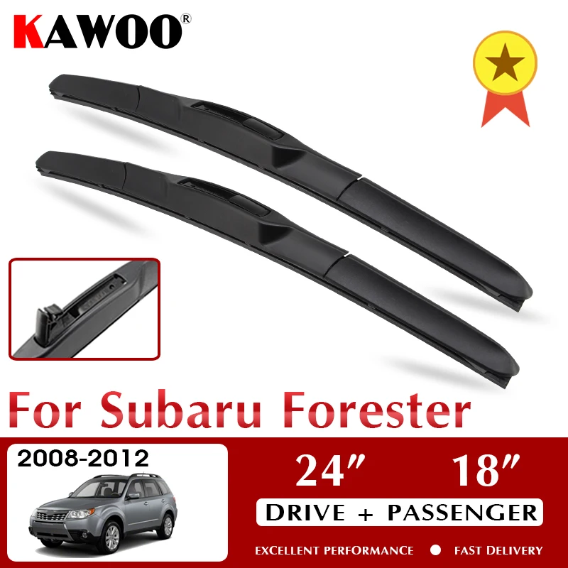 

KAWOO Wiper Front Car Wiper Blades For Subaru Forester 2008-2012 Windshield Windscreen Front Window Accessories 24"+18" LHD RHD