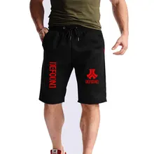 Новые летние мужские спортивные тонкие шорты с принтом Defqon 1, хлопковые мужские короткие штаны, шорты для бодибилдинга и фитнеса для тренировок, M-4XL