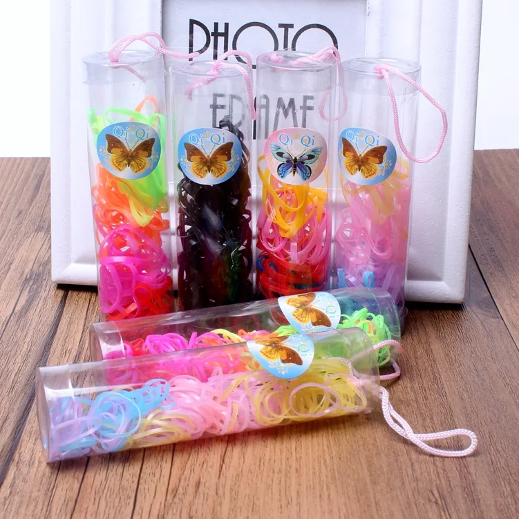 70/150 Pcs Cute Girls Candy Colors Nylon Rubber Bands Children Safe Elastic Hair Headband decorations ties Gum for hair |