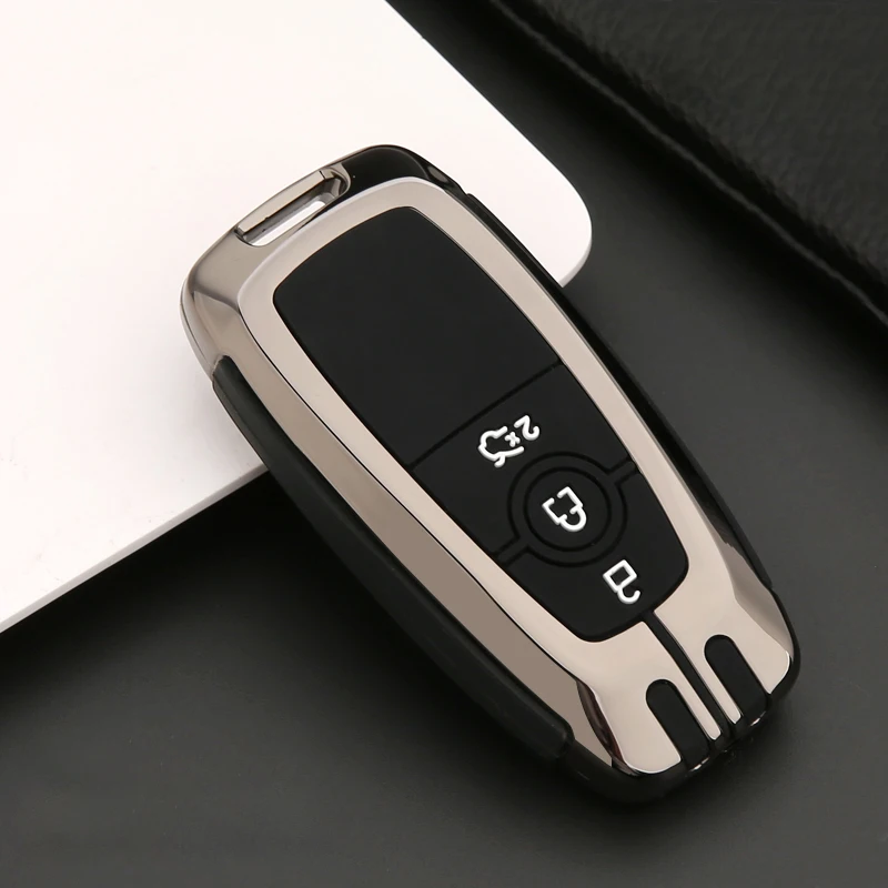 Car Key Case Cover For Ford Fusion Mustang Explorer F250 F150 F350 2017 2018 EcoSport Edge S-MAX Ranger Lincoln Mondeo Fiesta