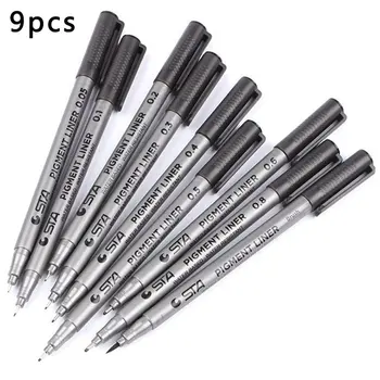 

STA8050 Waterproof Art Marker Pen Brush for Painting Comics Hook Line Pigma Micron Fineliner Sketching Pens Creative Stationery
