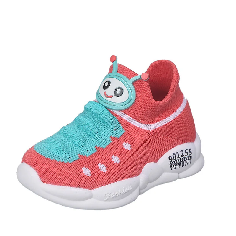 

2019 Children Socks Shoe Male Baby Ventilation Soft Bottom Caterpillar Set Foot Woman Baby Study Caterpillar Walking Shoes