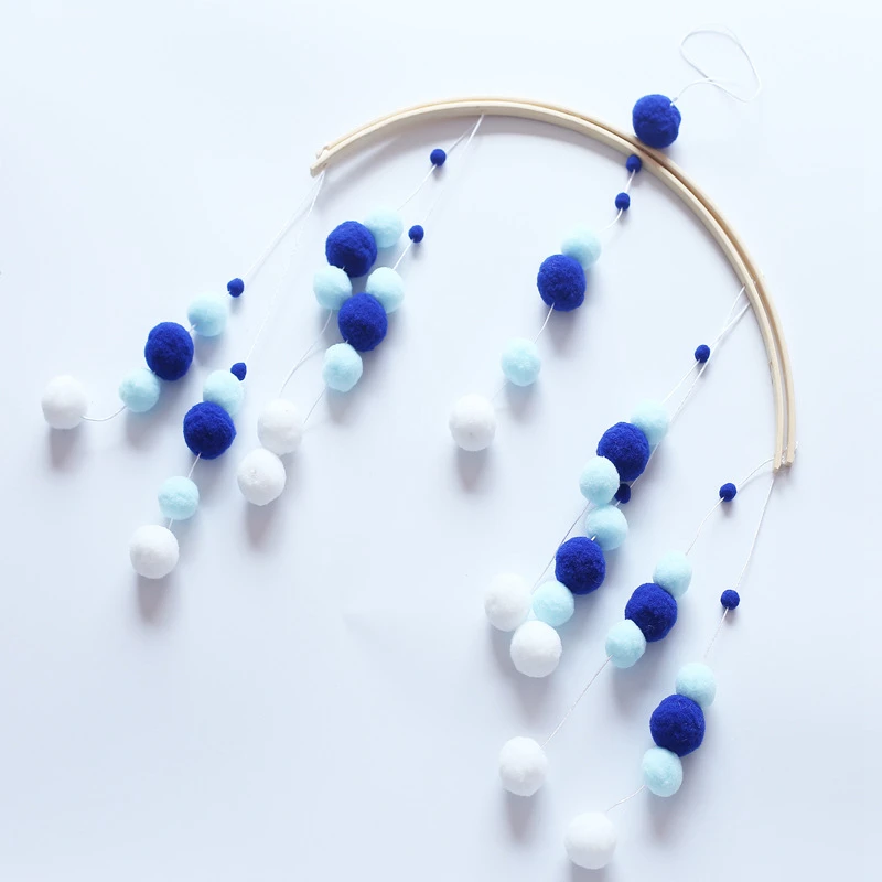 Baby Nordic Style Rattles Mobile Wooden Beads DIY Wind Chimes Bell Toys for Kids Room Bed Hanging Tent Decor Photography Props