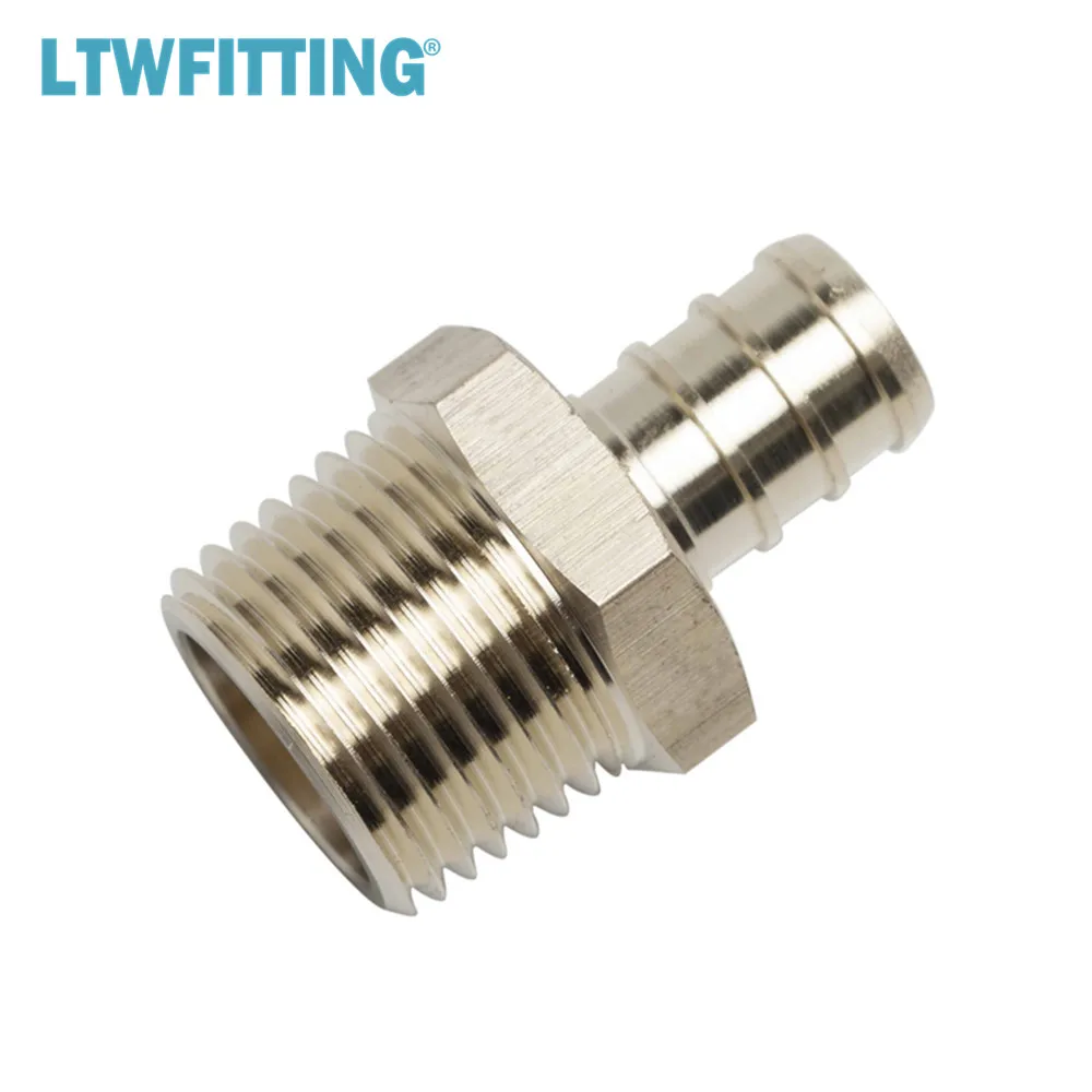 LTWFITTING Lead Free Brass PEX Adapter Fitting 1/2&quot x Male NPT Crimp Adaptor | Обустройство дома