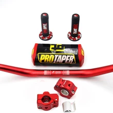 Руль мотоцикла 1-1/" 720 мм черные амбушюры PRO конусные ручки с ЧПУ руль зажим питбайк Мотокросс 28 мм