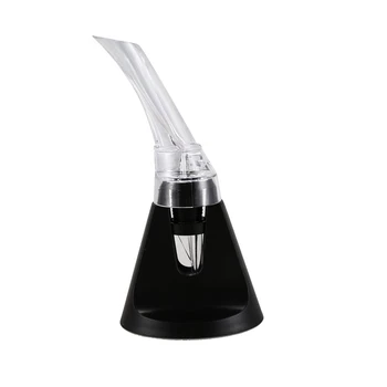 

New Red Wine Aerator Glass Aerating Decanter Pourer Box Stand Set