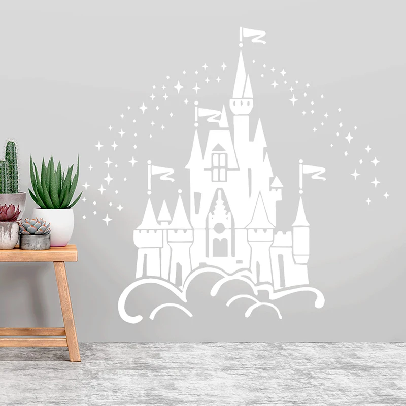 Cartoon Disney Dreaming Castle Vinyl Wall Stickers For Home Decor Living Room Kids Room Decoration Mural Wall Art DIY Decals Cartoon Disney Dreaming Castle Vinyl Wall Stickers For Home Decor Living Room Kids Room Decoration Mural Wall Art DIY Decals