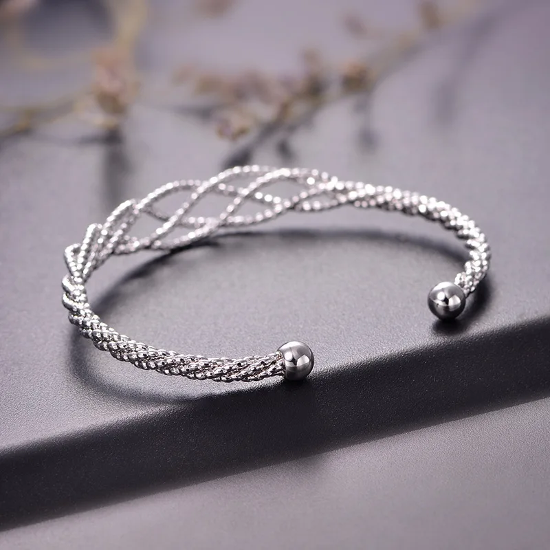 European Punk Style Open Love Bangles Bracelets Fashion Gifts Simple Temperament Personality Bracelet Gifts Hip Hop Jewelry