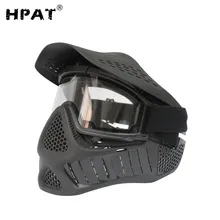 HPAT тактическая страйкбольная Маска Анти-туман пейнтбольная маска с хитрым двойным эластичным ремешком