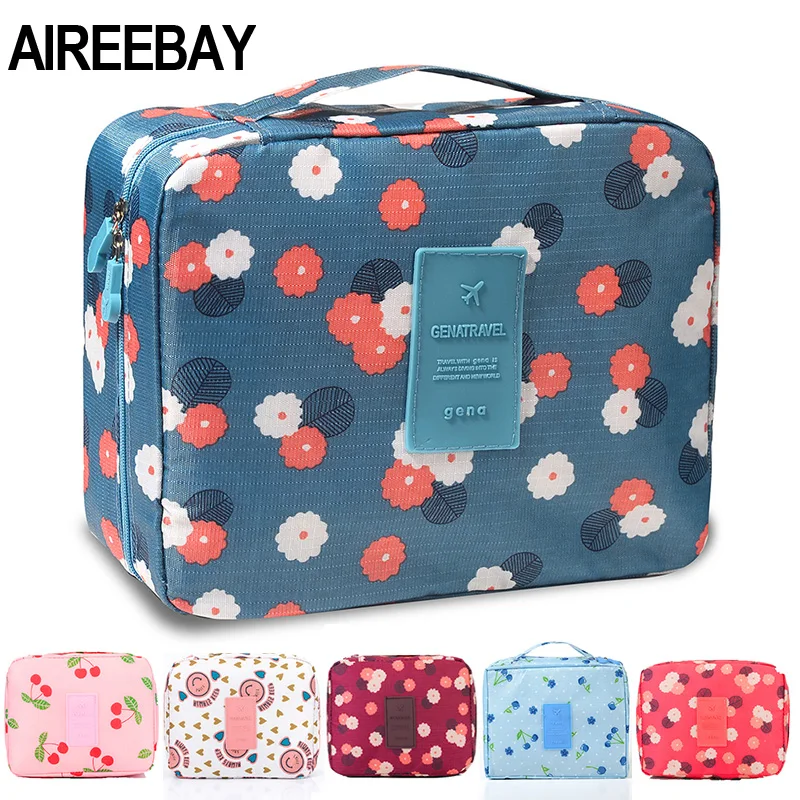 AIREEBAY печать косметичка модная женская косметичка органайзер водонепроницаемые косметические сумки для путешествий туалетный мешок наборы|Косметички| | АлиЭкспресс