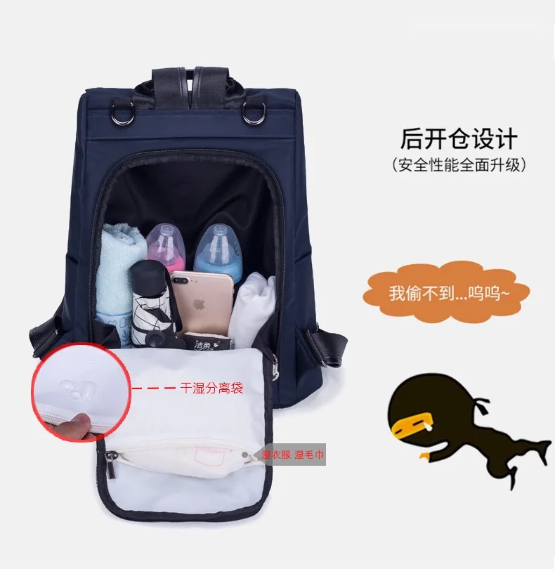 Baby Mummy Diaper Bag Mom Nappy Bag Shoulder bag Tote Handbag Landuo Change Mat 