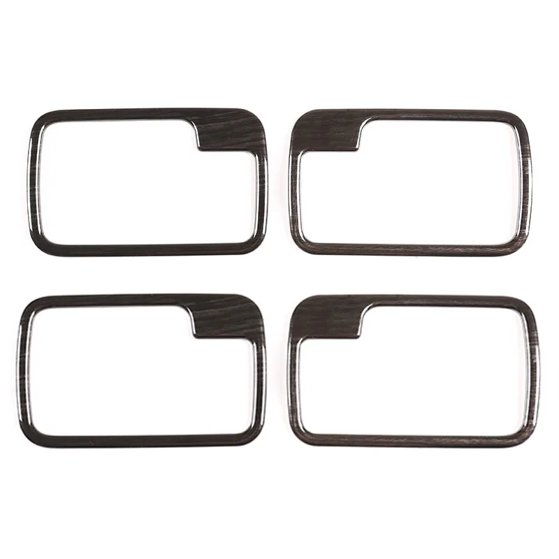 

Car styling ABS chrome/Black wood grain Interior Door Handle Bowl Cover Trim Sticker For Land Rover Discovery 3 Auto Accessories