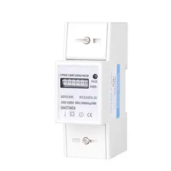 Compteur de puissance électrique Intelligent AC 230V 5 80A RS485, monophasé, 2 fils, montage sur Rail DIN, affichage LCD rétro éclairé 