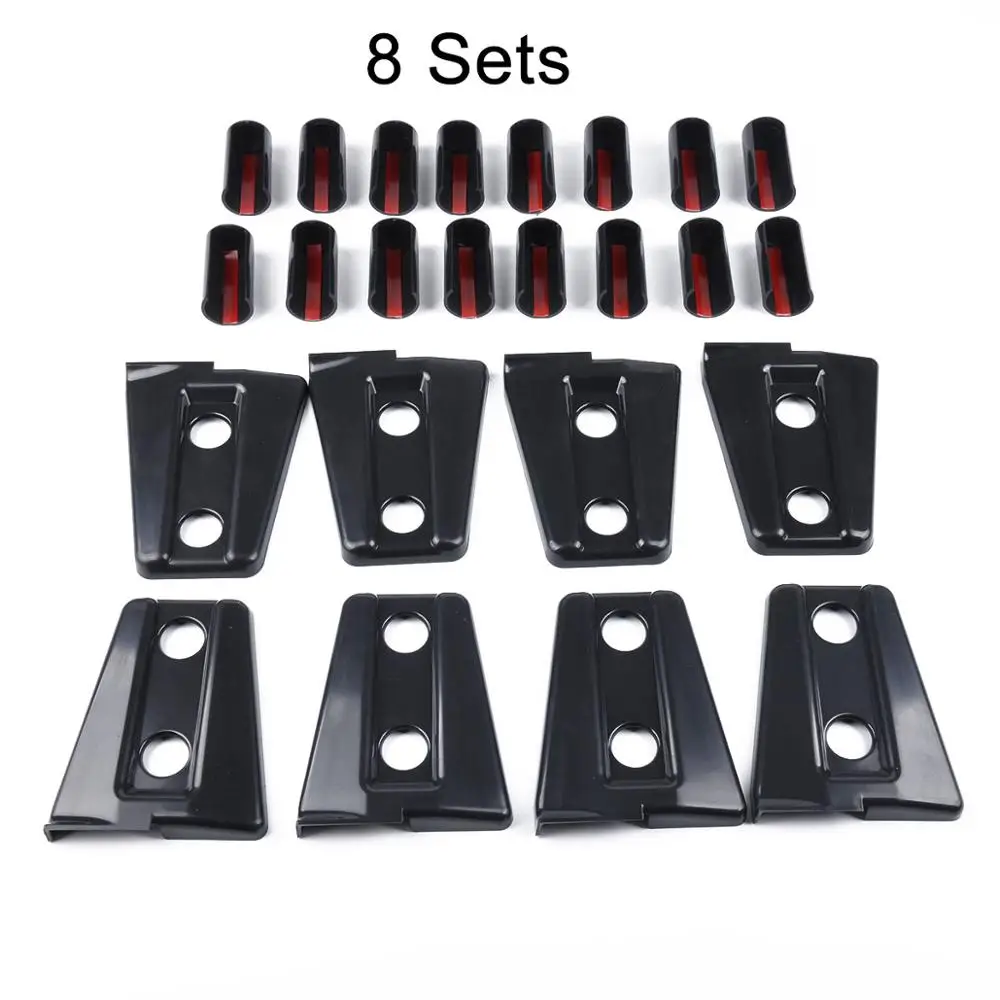 24 Pcs / 8 Sets Black Door Hinge Trim Covers modified hinge cover For 2007- Jeep Wrangler JK 4 Door - Цвет: A1751