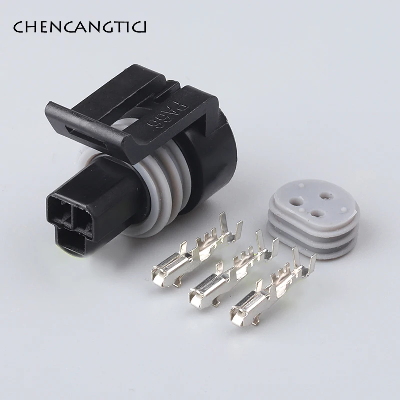 5sets 3 pin 1.5mm Delphi car waterproof automotive oil Fuel Pressure Sensor Connector plug 12110192 12065287 12078090 0441004